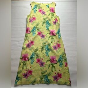 Tommy Bahama bright floral sheath dress. 100% silk. Size 8